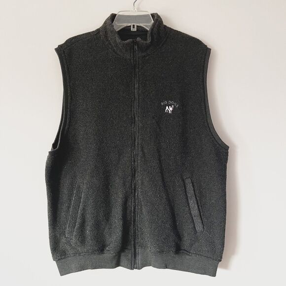 Big Dogs Other - 1990s Vintage Mens Olive Green Sleeveless Jacket Vest sz XL by Big Dogs